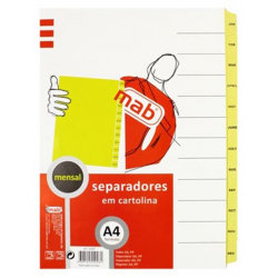 SEPARADOR A4 CARTOLINA MESES